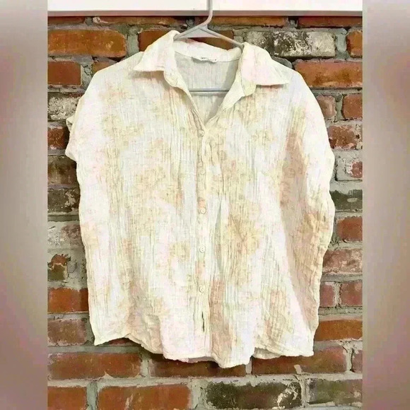 Talulah Gauze Cotton Floral Button Up Size Small - Picture 1 of 7